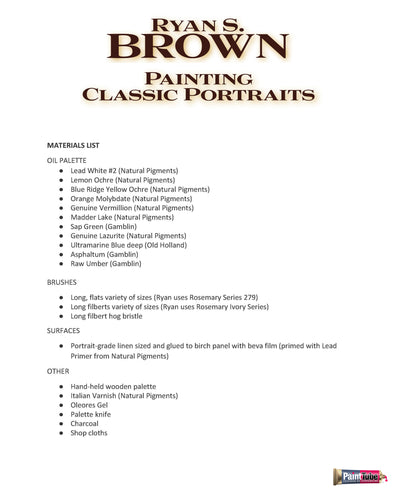 Ryan S. Brown: Painting Classic Portraits